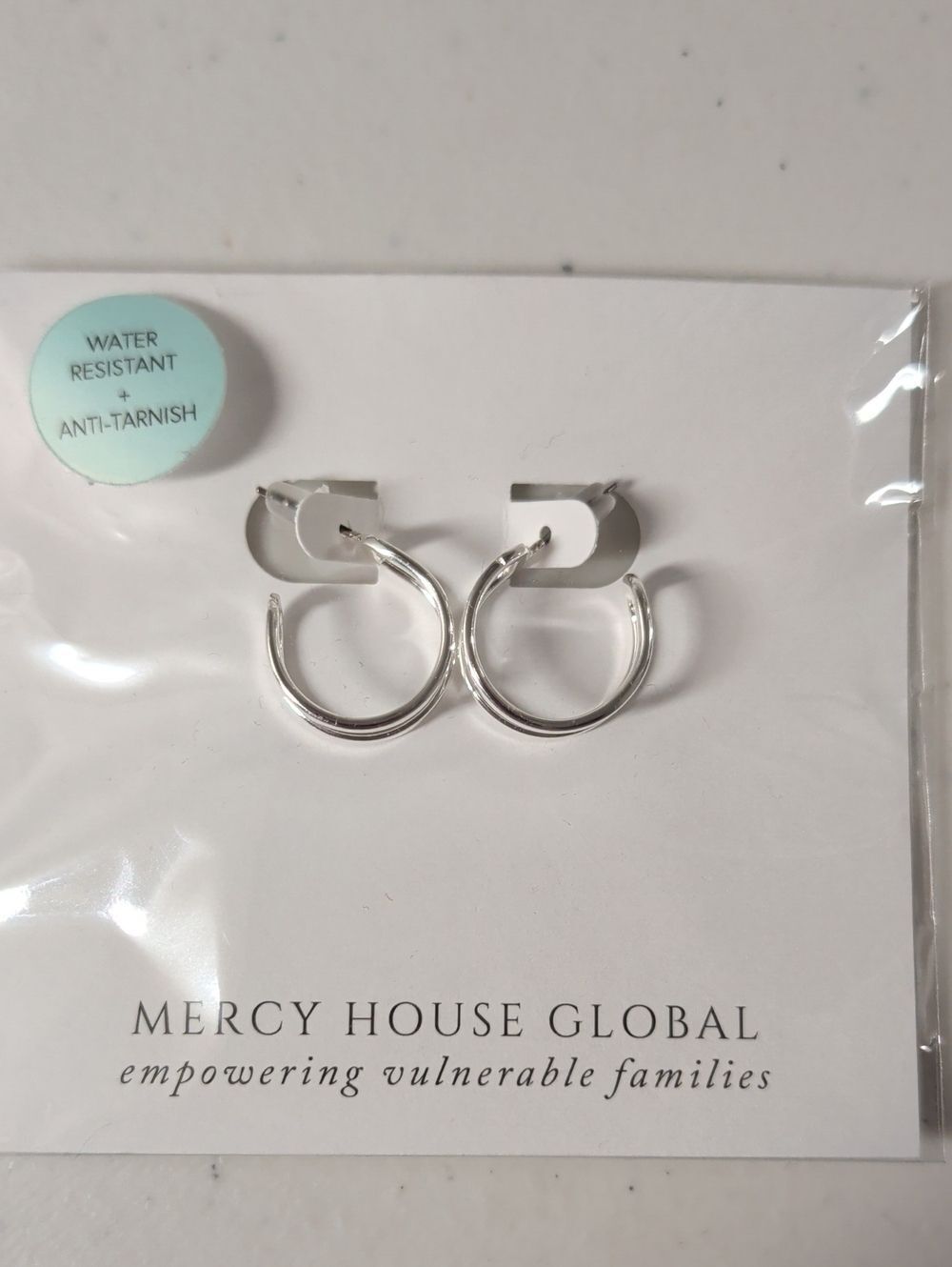 Mercy House Global Silver Hoop Earrings